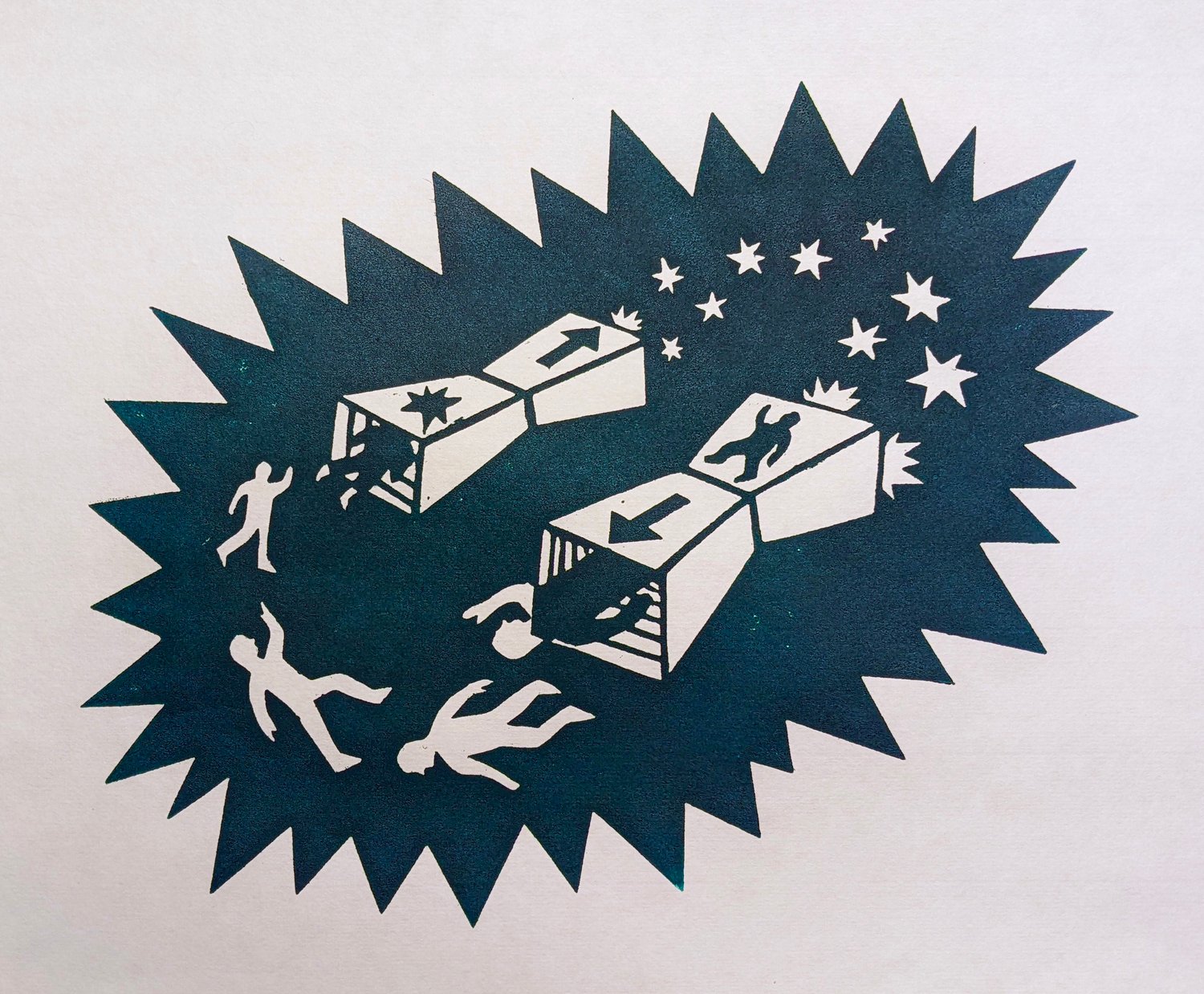 Untitled #1 linocut