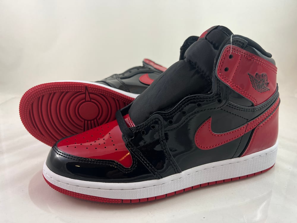 Image of Air Jordan Retro I High OG Patent “Bred” 555088-063