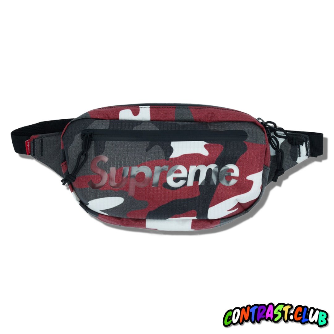 supreme waist bag red camo