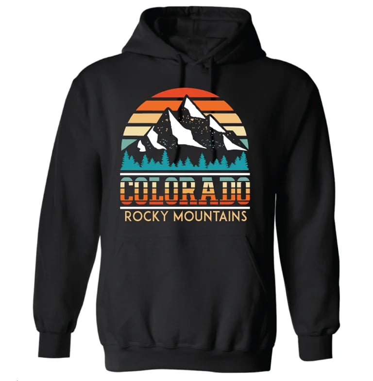 Image of COLORADO ROCKY MOUNTAIN PULL OVER HOODIE 