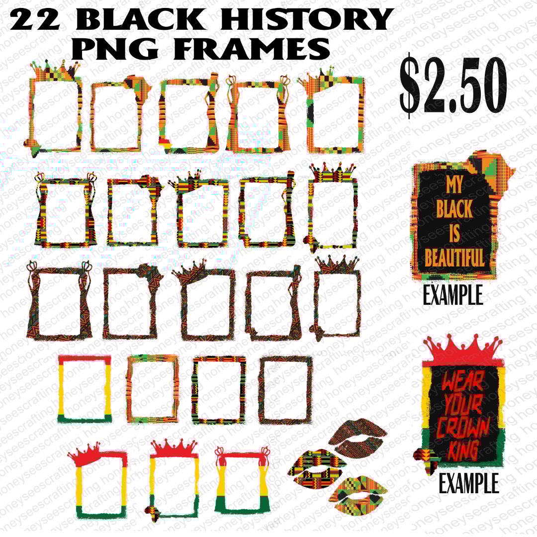 Image of 22 BLACK HISTORY PNG FRAMES