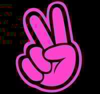 Image 5 of NEW PEACE HAND SIGN 5" VINYL DECAL STICKER