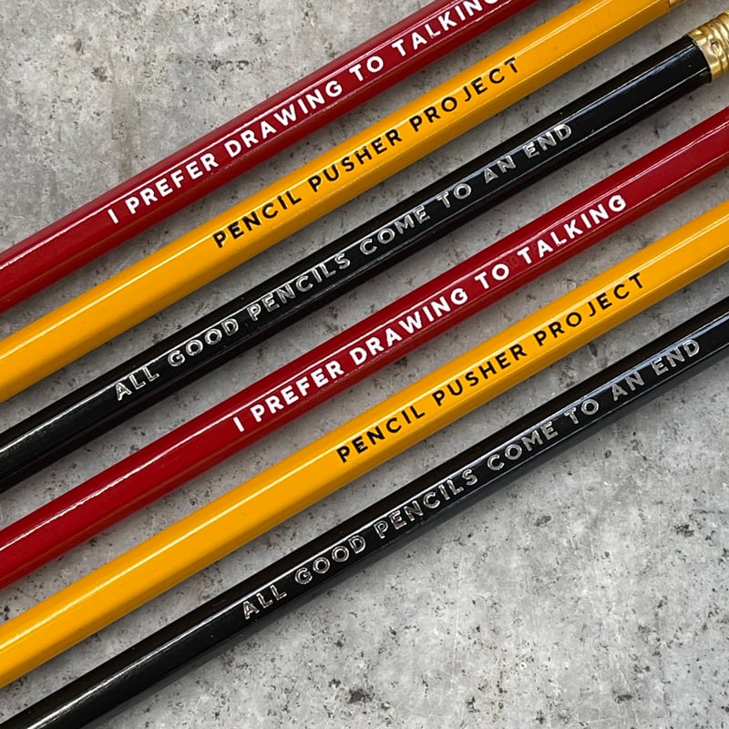 6 custom pencils - assorted