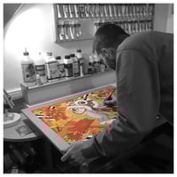 Image 5 of 'Lion Dance' Hand Embellished Giclée Print