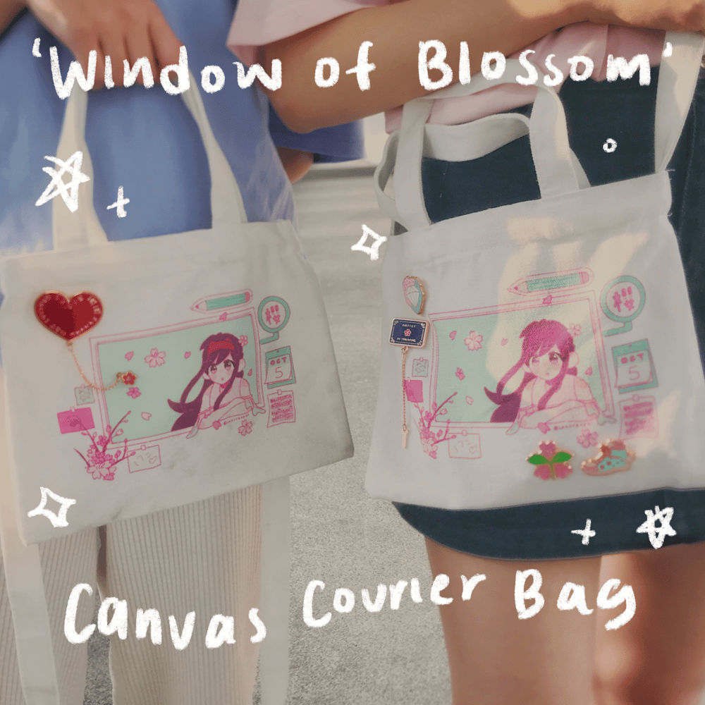 Image of Canvas Courier 'Window of Blossom' Bag 