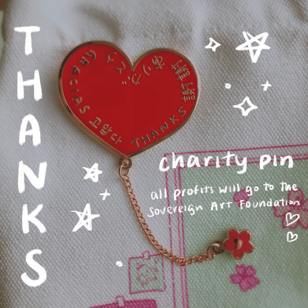 Image of THANKS Enamel Charity Pin 