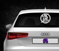 UK Car Meets Circle Sticker Large