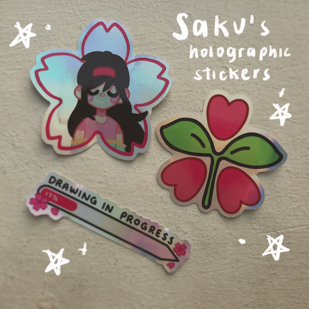Image of (30% OFF!) SAKU'S HOLOGRAPHIC STICKERS