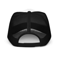 Image 3 of BLACK HISTORY MONTH TRUCKER HAT IN BLACK/ WHITE / BLACK