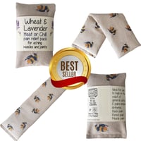 Wheat & Lavender Heat pack/Chill pack, Big Bees. Microwave/Freezer, Soothing, Aromatic, Therapeutic