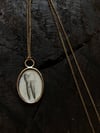 Tooth necklace - resin set antique engraving