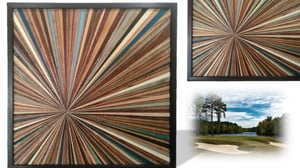 Image of Artwork Reclaimed Wood "Starburst Fairway"