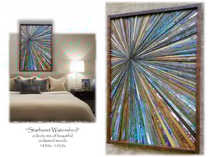 Image of  Artwork Reclaimed Vintage Wood "Starburst Watershed"