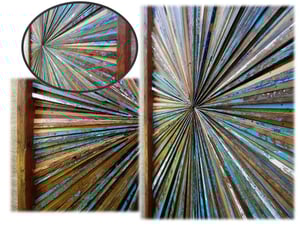 Image of  Artwork Reclaimed Vintage Wood "Starburst Watershed"
