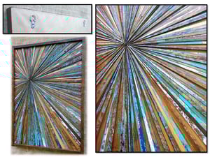 Image of  Artwork Reclaimed Vintage Wood "Starburst Watershed"
