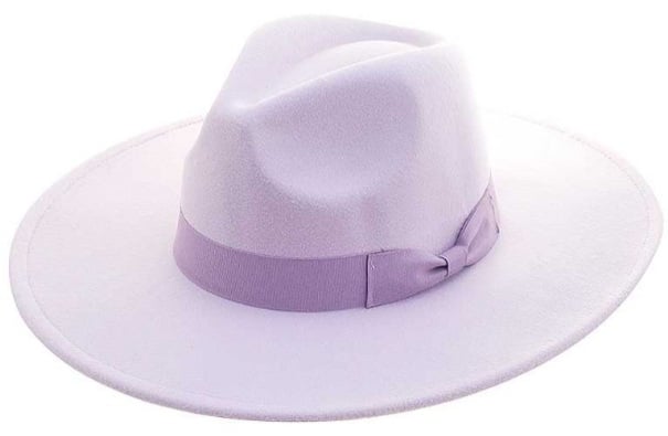 Lilac Purple Wide Brem Fedora Hat | Be 