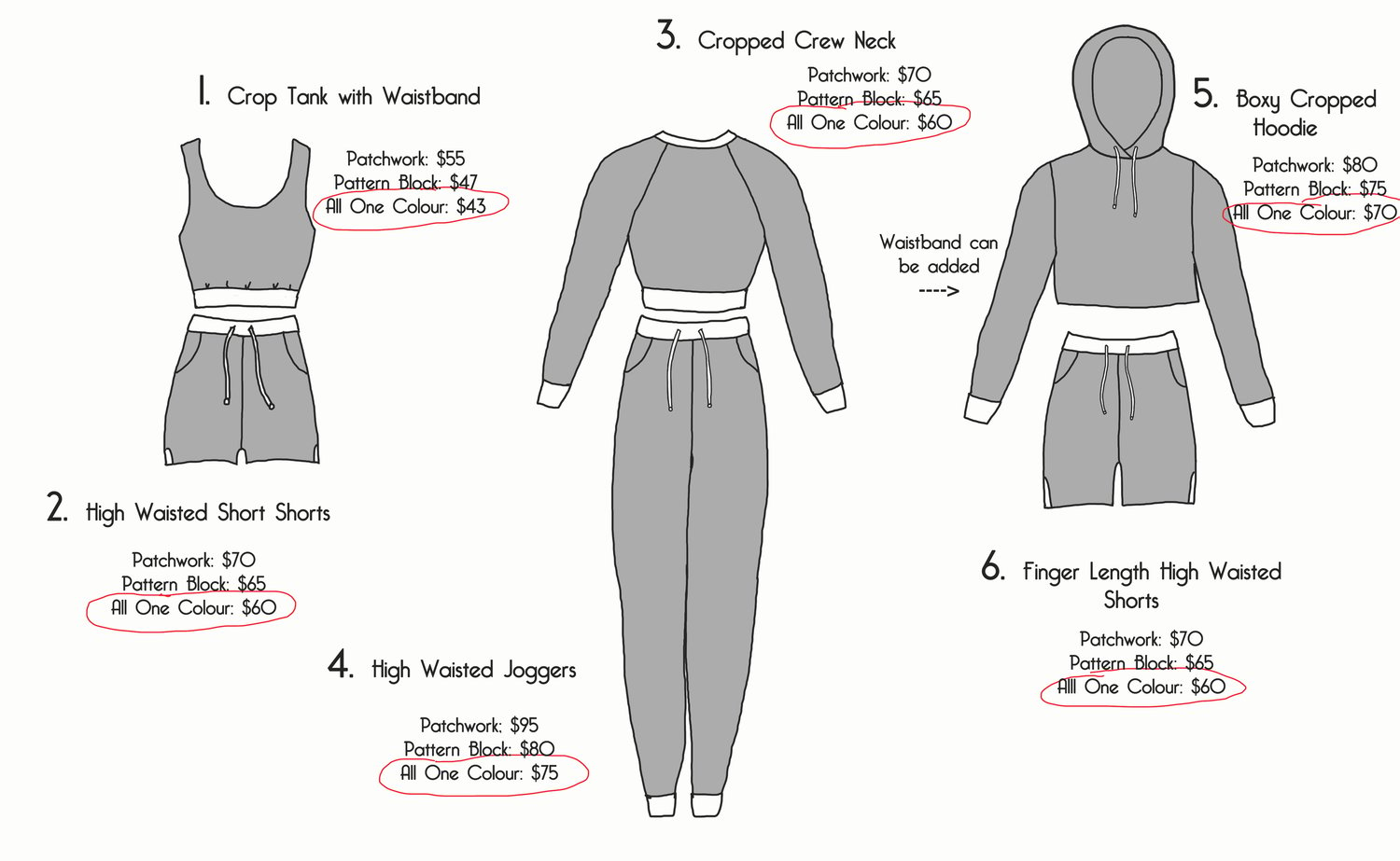 Image of Custom Choose Your Own Fits High Waist and Crop Sweatsuit