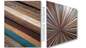 Image of Artwork Reclaimed Wood Frameless "Starburst Farmington" 