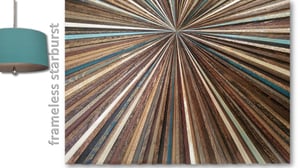Image of Artwork Reclaimed Wood Frameless "Starburst Farmington" 