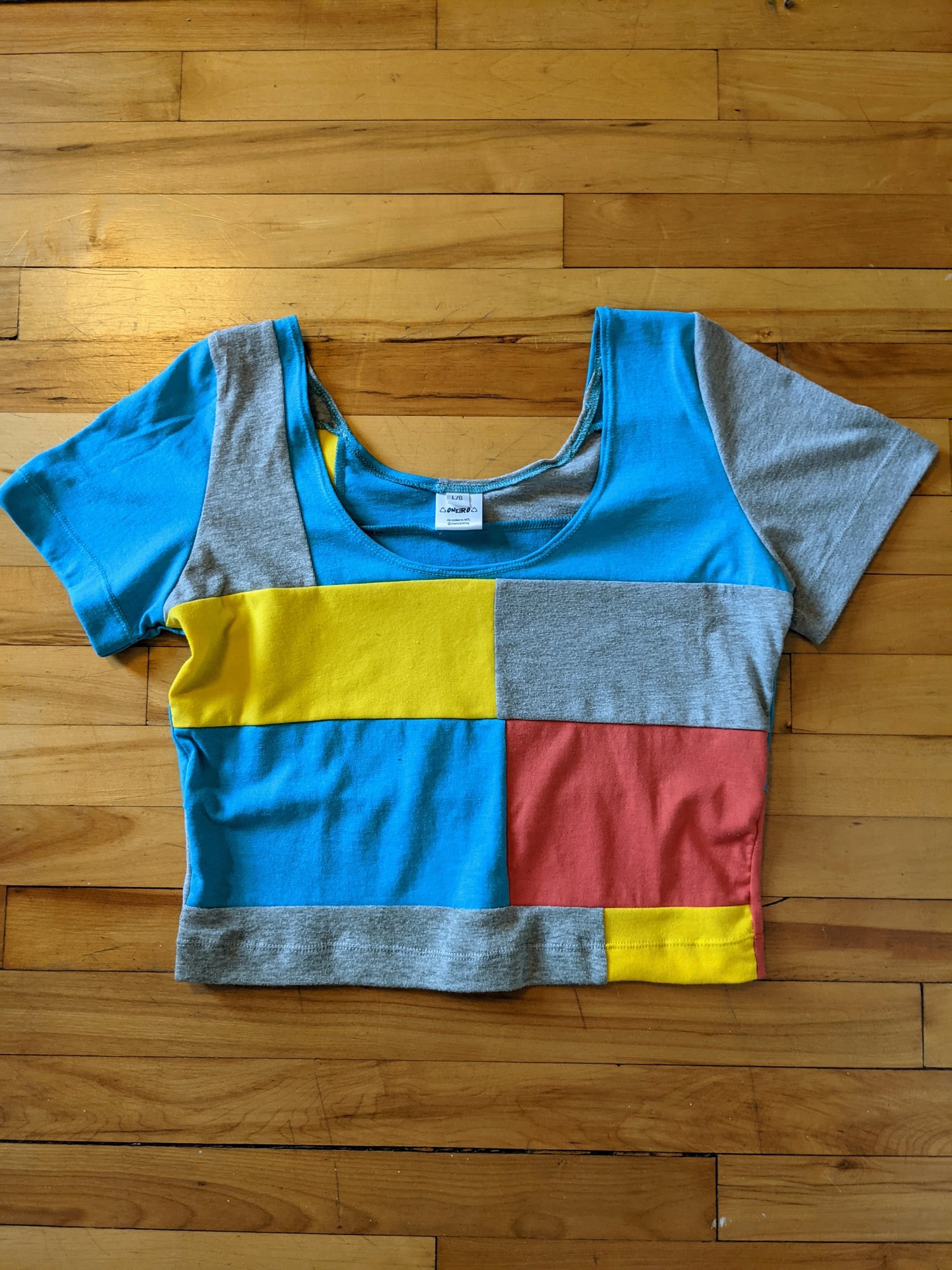 Image of OAK Large Scrap Patchwork Crop Tee