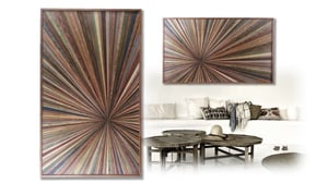 Image of Artwork Reclaimed Wood "Starburst Graystar"