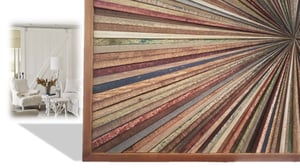 Image of Artwork Reclaimed Wood "Starburst Graystar"
