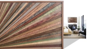 Image of Artwork Reclaimed Wood "Starburst Graystar"