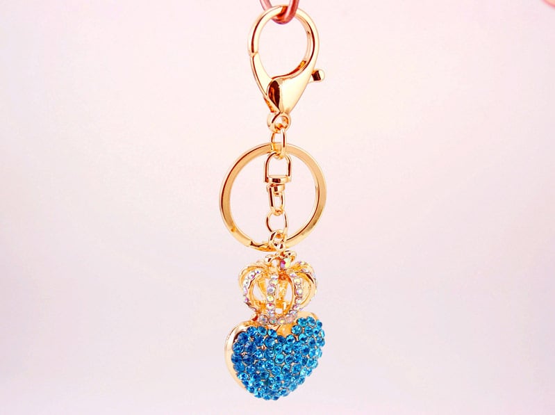 Image of Crown and Heart Keychain
