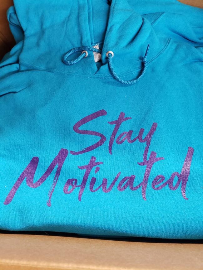 Teal blue & purple hoodie 