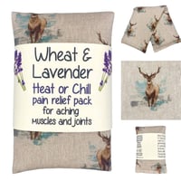 Wheat & Lavender Heat pack/Chill pack, Stags. Microwave/Freezer, Comforting, Aromatic, Therapeutic
