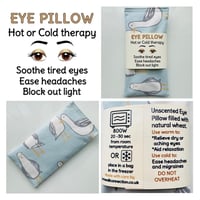 Seagulls Eye pillow - Wheat filled - Unscented - Soothes tired eyes - Eases headaches - Blocks light