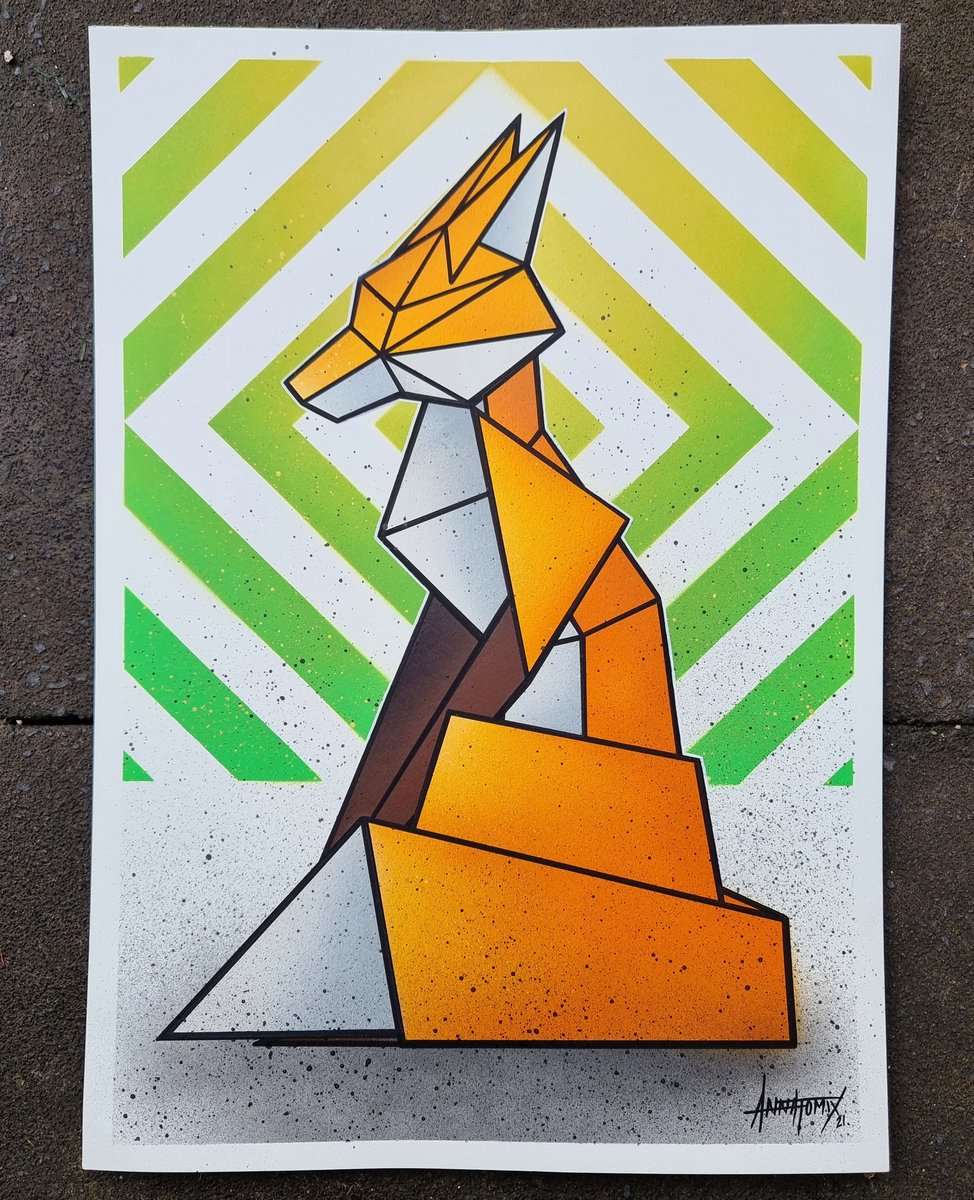 "Rat Catcher #1" hand painted poster / ANNATOMIX