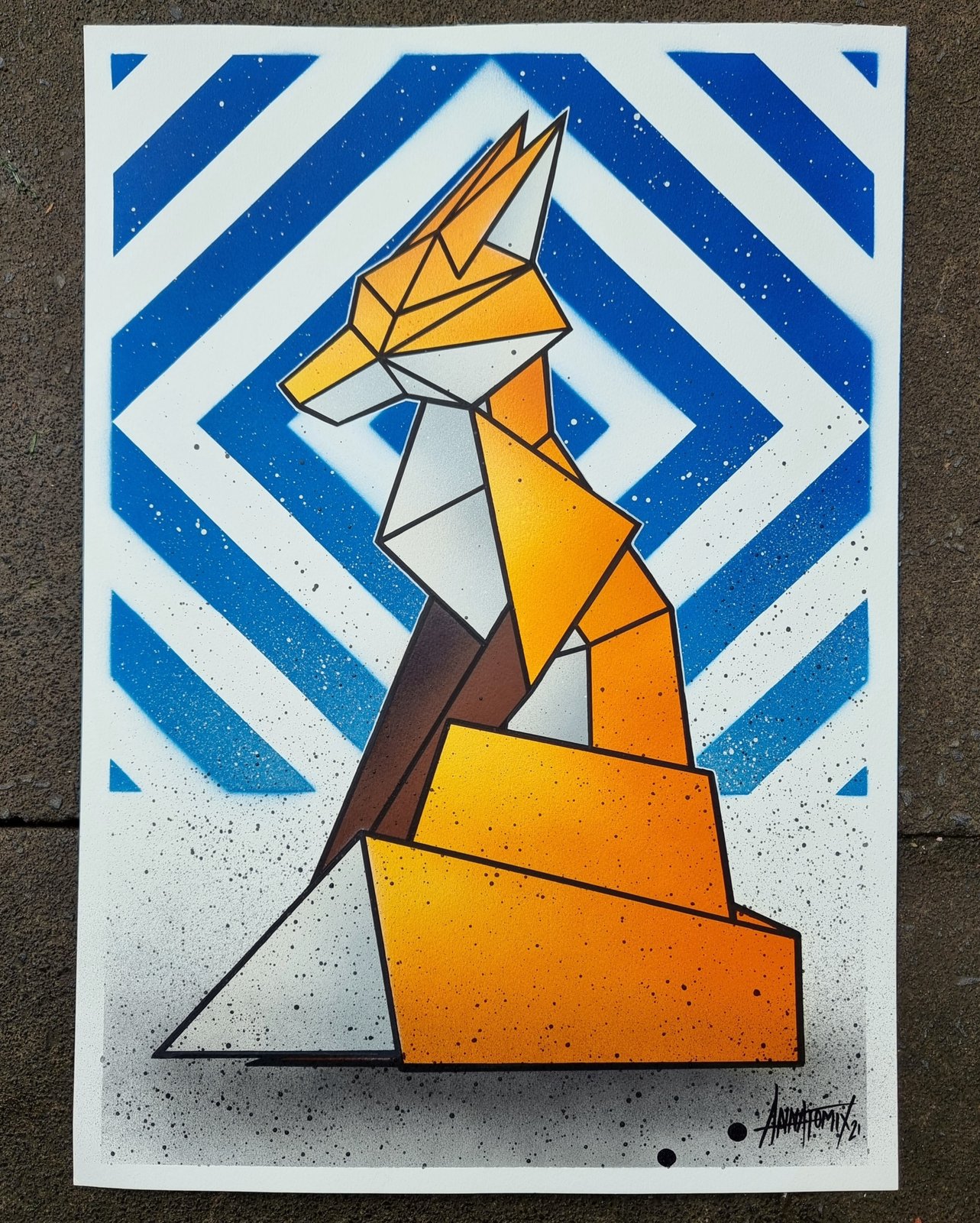 "Rat Catcher #4" hand painted poster / ANNATOMIX