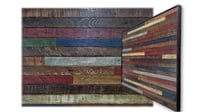 Image 5 of "Worn Leather" Reclaimed 1890s Oak Lath  Artwork