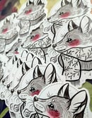 Image 2 of Big vinyl cosy fox sticker