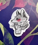 Image 2 of Clear cosy fox sticker