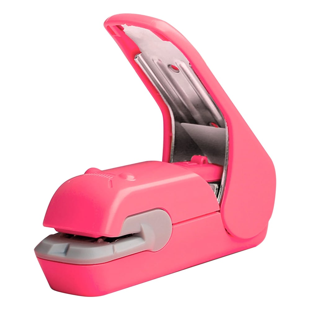 Image of Kokuyo Harinacs Press Stapleless Staplers - 5 sheets - Pink