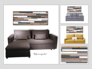 Image of Artwork Reclaimed Wood "Pebble Beach" and "Minneapolis"