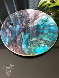 Image 4 of 15" Epoxy Resin Art Lazy Susan Turntable 'The Hierophant'