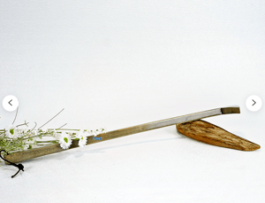 Image of Wooden Back Scratcher, Gray Stained Backscratcher, Unique Gift, Functional Art, Valentine Gift