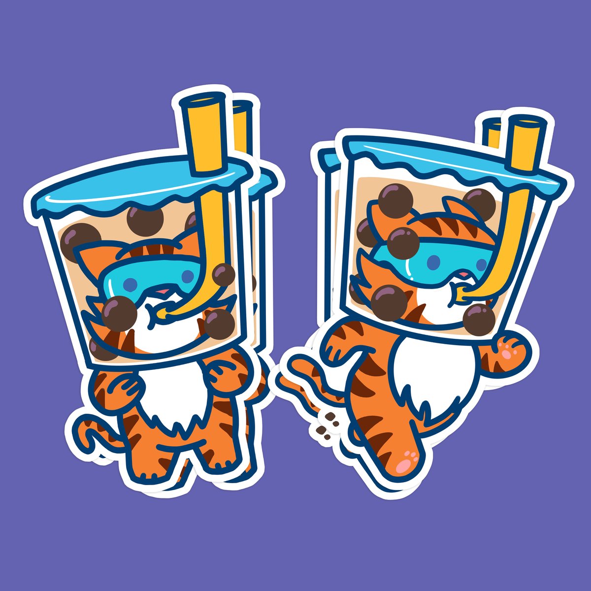 Image of Tiger Boba Stickers - 2022
