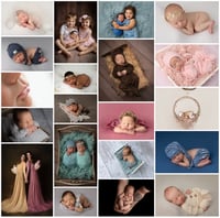 Image 1 of Newborn (W/SIBLING/PARENT) Full Session (DEPOSIT)