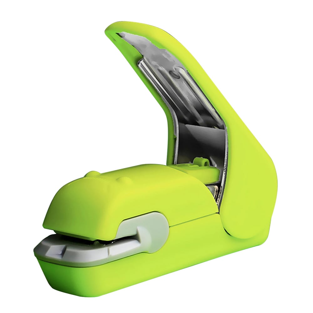 Image of Kokuyo Harinacs Press Stapleless Staplers - 5 sheets - Green