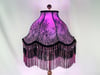 Luxury Victorian Lampshade in Purple Silk & Lace