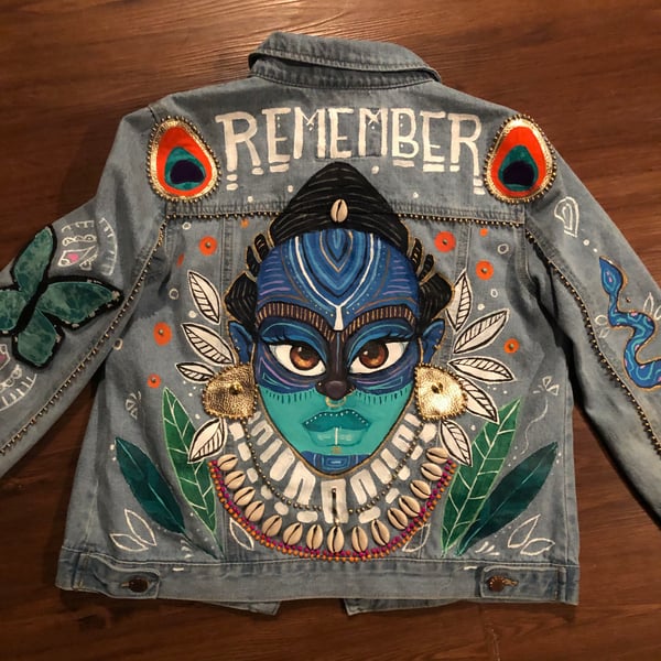 Image of Remember Hand painted jacket 