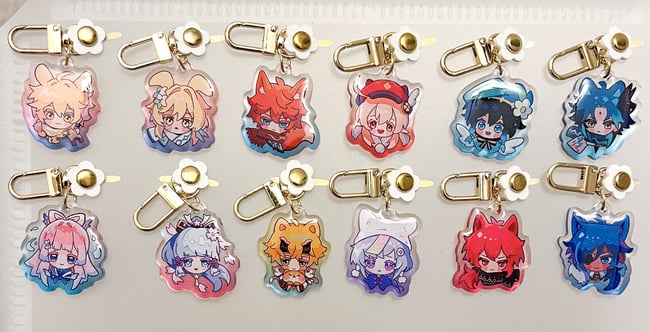 Genshin Impact Mini Glitter Charms