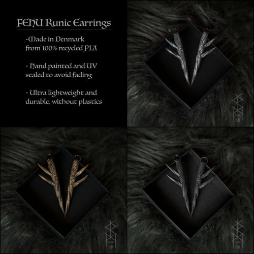 Image of FEHU Runic Earrings