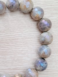 Image 2 of Labradorite Faceted Rainbow Bracelet