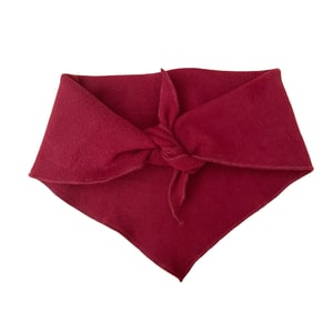 Image of Fleece Triangle Scarf - Cranberry Red