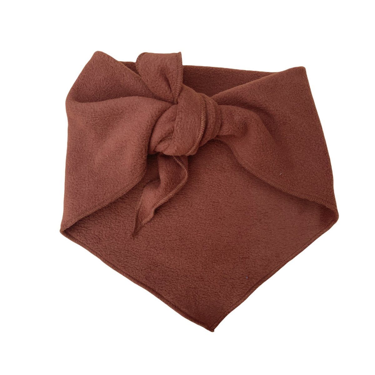 Image of Fleece Triangle Scarf - Chocolate Brown